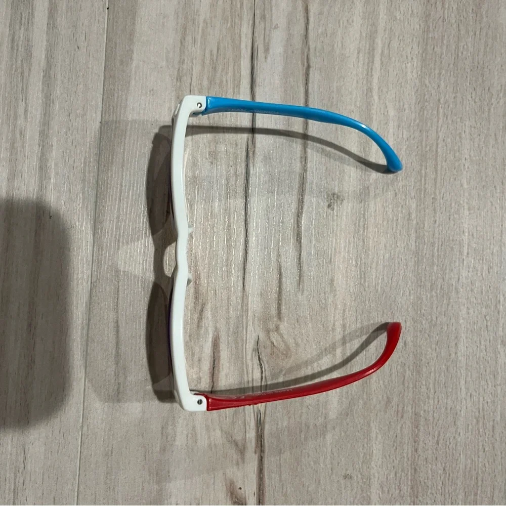 Ro-sham-bo Shades Red, White and Blue baby Sunglasses with Blue Lenses
